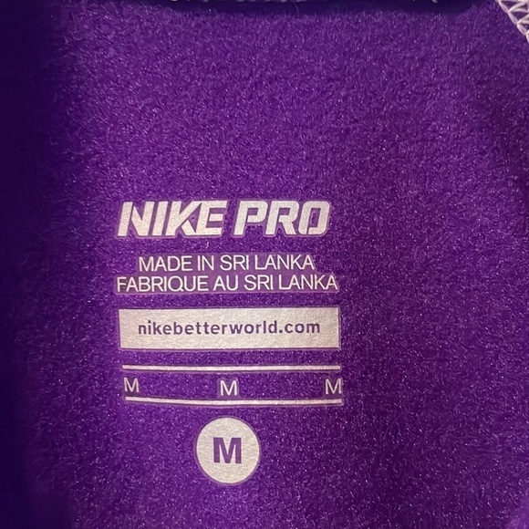 Nike pro Dri-fit quarter zip fitted work out pullover top - Picture 8 of 9